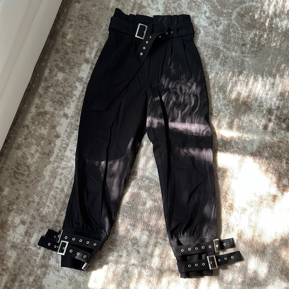 Paper bag style pants